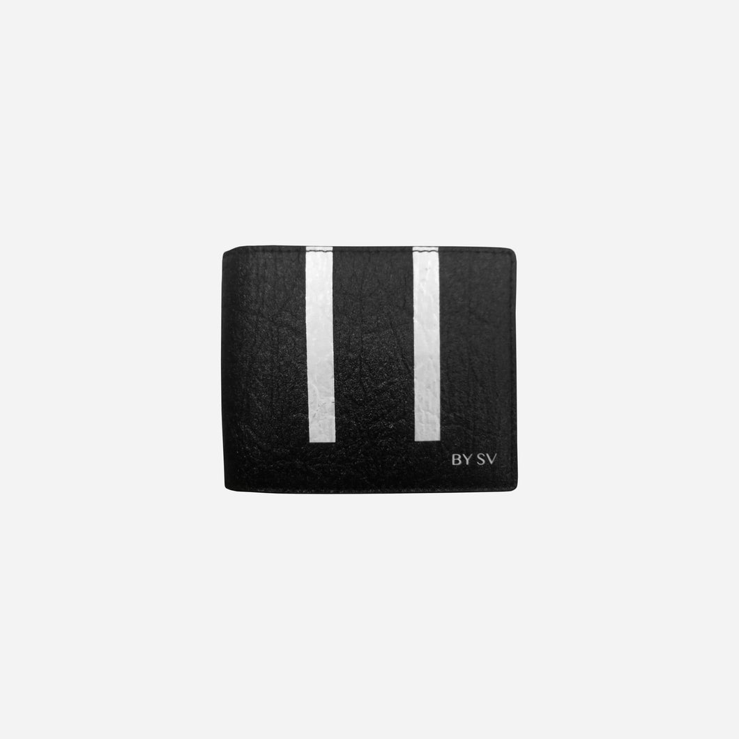 Striped Black Pinatex Wallet