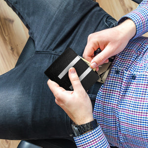 Striped Black Pinatex Wallet